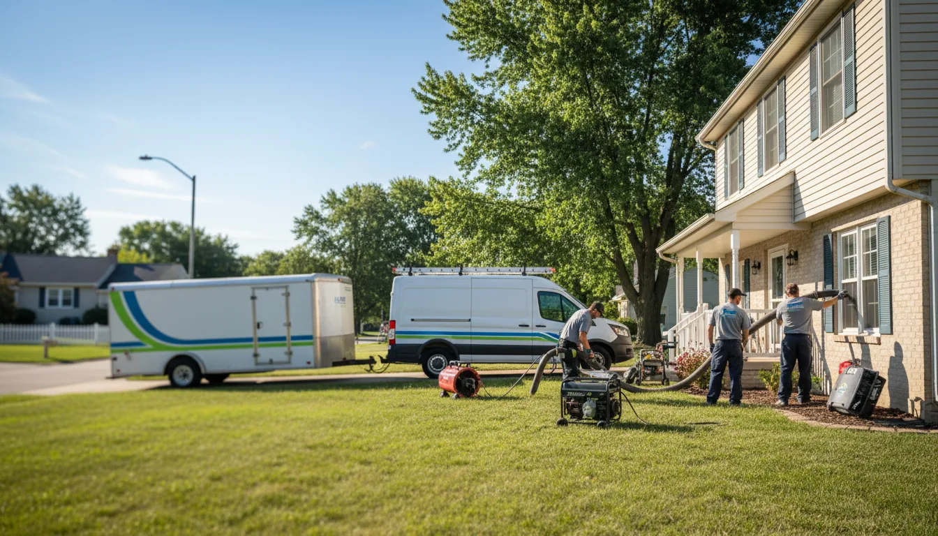 Flooded Basement Restoration And Cleanup With Repair in Pesotum, IL near me
